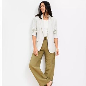 NWT Loft Oversized Linen Blend Modern Blazer